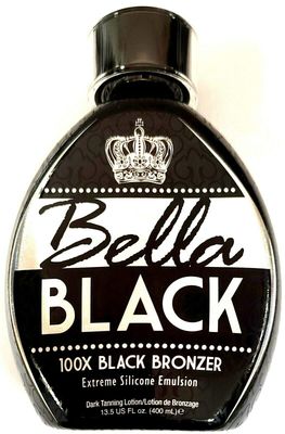 Bella Black 100X Bronzer Tanning Lotion - Premium Tanning Bed Lotion with Extreme Silicone Emulsion and Banana Fruit Extract - Instant Results - Dark Tanning Lotion for Indoor Tanning Beds - 13.5oz