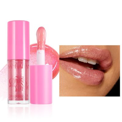 Beauty Glazed Big Brush Head Lip Oil, Ultra-Hydrating &amp; Nourishing, Smooth Glossy Finish Lip Glow Oil, Shiny and Vegan Tinted Lip Gloss, Non-Sticky Formula (1, 01# Shiny)