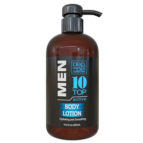 Dead Sea Collection Top 10 Men&#39;s Body Lotion - Maximum Hydration Nourishing Moisturizing Lotion for Men - 16.9 Fl Oz Bottle