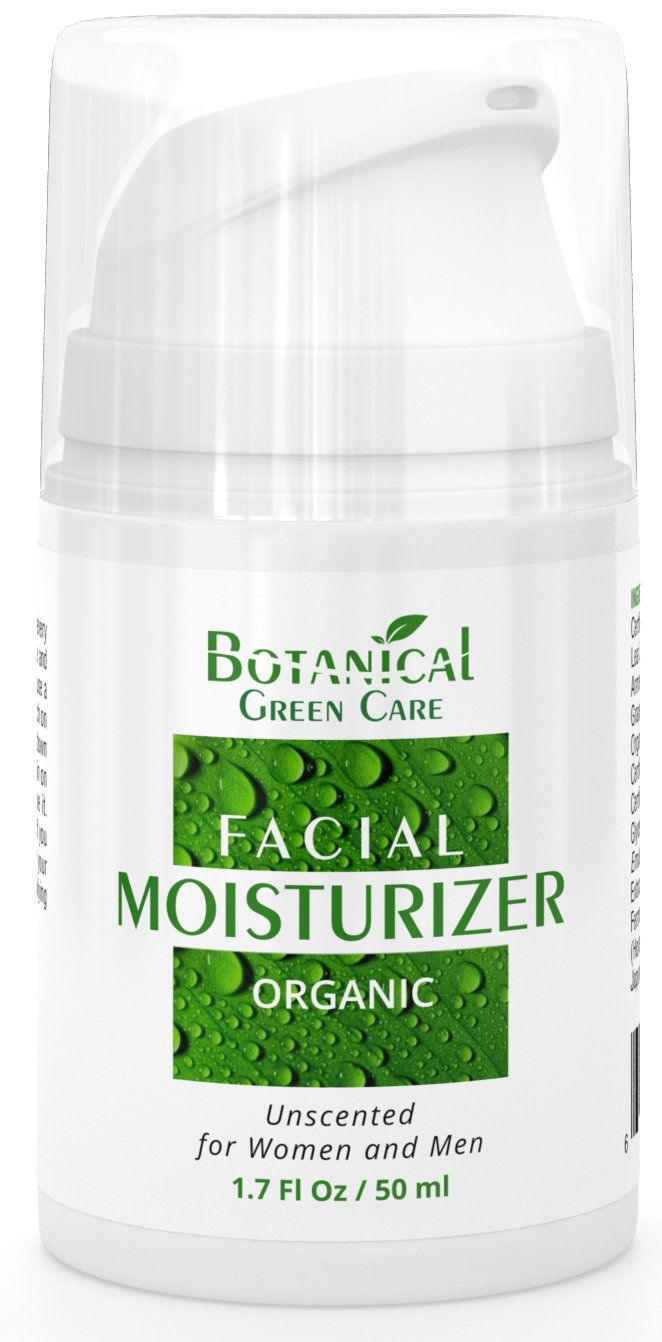Botanical Green Care Organic Facial Moisturizer. Anti aging Face Cream. Moisturizer Face Cream. Natural Face Moisturizing Cream for Sensitive, Dry &amp; Normal Skin for Women and Men