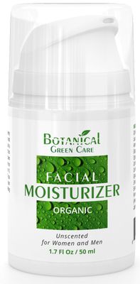 Botanical Green Care Organic Facial Moisturizer. Anti aging Face Cream. Moisturizer Face Cream. Natural Face Moisturizing Cream for Sensitive, Dry &amp; Normal Skin for Women and Men