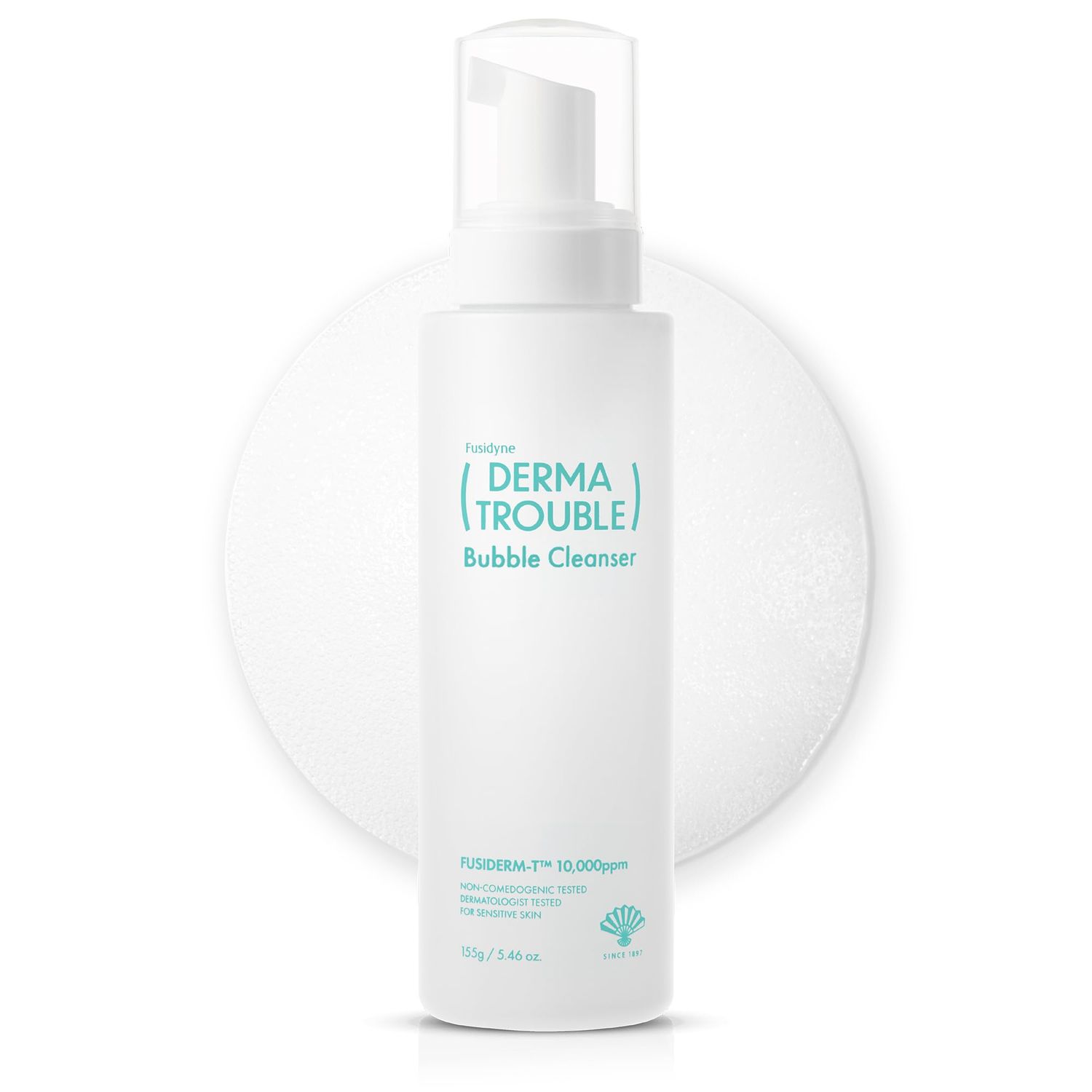 FUSIDYNE Derma Trouble Bubble Cleanser 5.46floz Valentines Day Gift Gentle Low-pH Bubble Cleanser for Comedonal Acne Remove Excess Sebum Dead Skin Impurities Korean Skin Care with Fusiderm-T 10000ppm