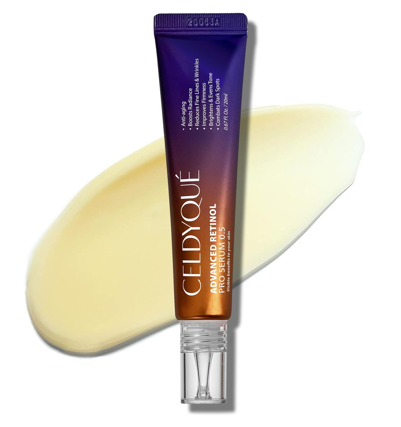 CELDYQUE Advanced Retinol Pro Serum 0.5 w/Centella Asiatica 66% Anti-Aging Radiance-Boosting &amp; Skin-Smoothing Cream w/Retinal Complex, Niacinamide &amp; Hyaluronic Acid Korean Skincare