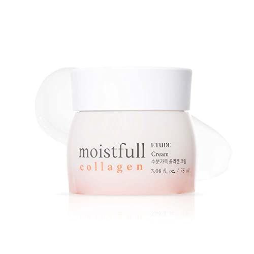 ETUDE Moistfull Collagen Cream 2.53fl.oz(75ml) | Collagen Water Delivers Hydration To Make Your Skin Bouncy &amp; Dewy | Soft And Adhering, Korean Skin Care, Kbeauty, Perfect for Gift