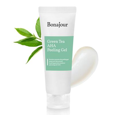 [BONAJOUR] Green Tea AHA Peeling Gel - Best Korean Vegan beauty AHA Deep Facial Exfoliating Gel 5.1Fl.oz