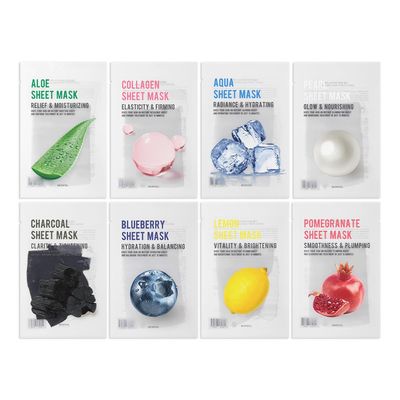 EUNYUL [PACK OF 8] Purity Facial Sheet Mask Pack 8 types Korean Skincare Hydrating &amp; Nourishing &amp; Natural Ingredients for All Skin Type