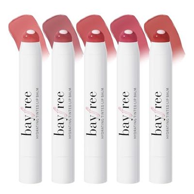 bayfree Tinted Lip Balm Plumper, Glossy, Pump Lips, Lightweight, Moisturize &amp; Tint with Jojoba Seed Oil, Vegan Lip Balm Lip Care Present, Garden