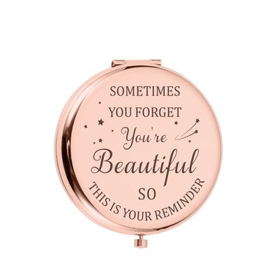 Easter Basket Stuffers for Women Her Makeup Compact Mirror Inspirational Birthday Gifts Ideas for Teen Girls Daughter Female Friends Wife Mom Girlfriend Bff Sister Bestie Christmas Stocking Stuffers