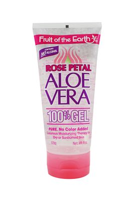 Fruit Of The Earth 100% Aloe Vera Gel 6 Ounce Rose Petal (177ml)