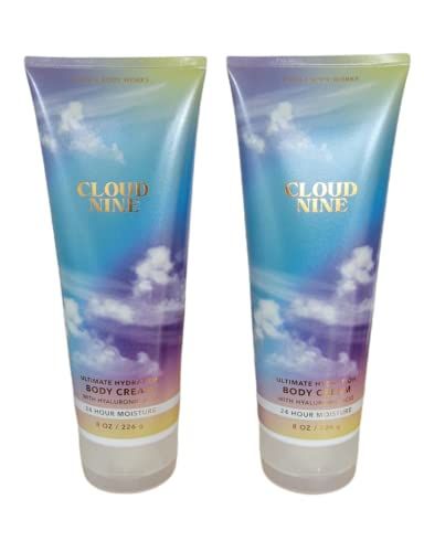Bath and Body Works Cloud Nine Body Cream Ultimate Hydration Gift Set For Women 2 Pack 8 Oz. (Cloud Nine)