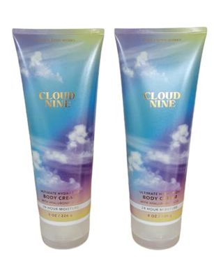 Bath and Body Works Cloud Nine Body Cream Ultimate Hydration Gift Set For Women 2 Pack 8 Oz. (Cloud Nine)