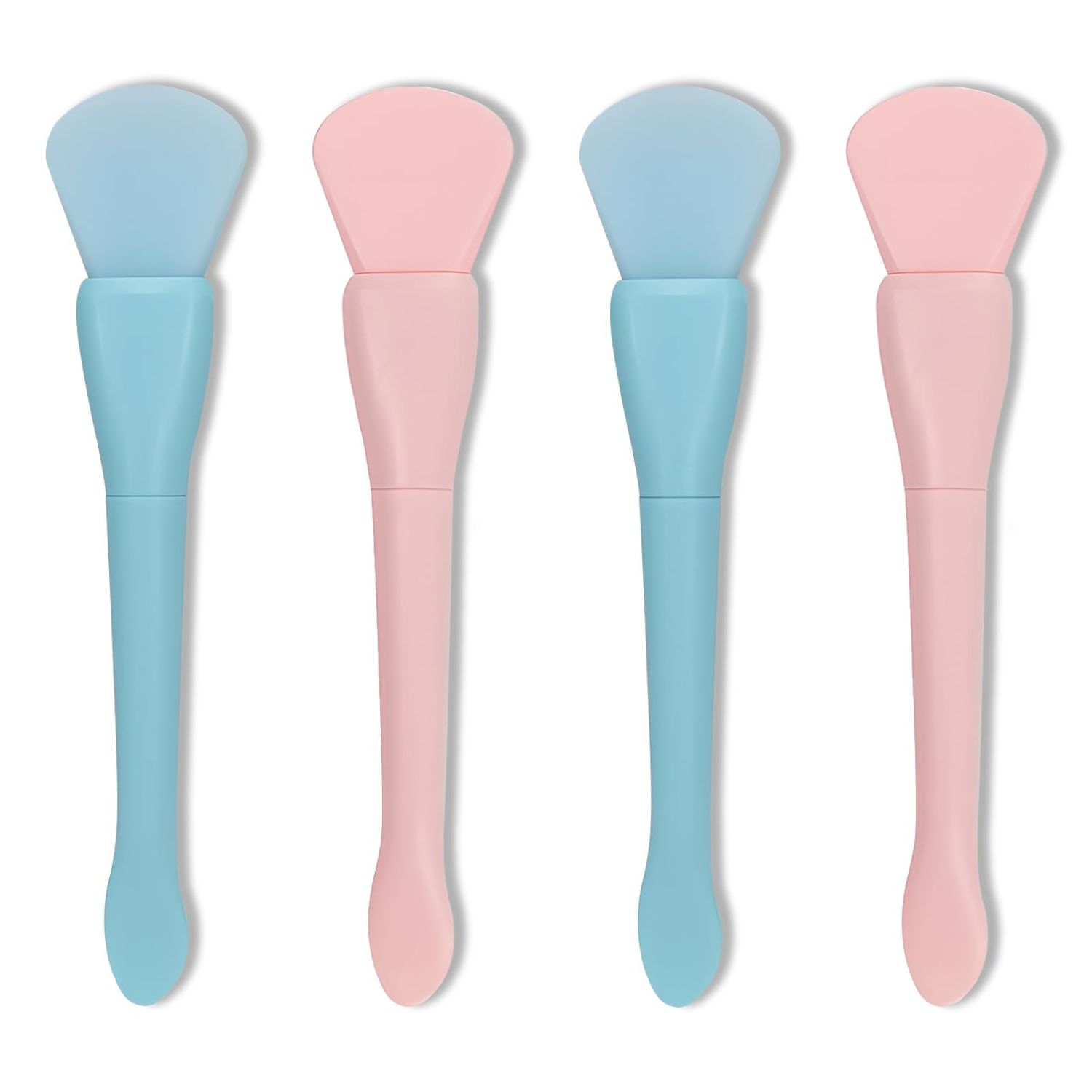 4PCS Silicone Face Mask Applicator Set: Dual-Ended Facial Mask Brush with Spatula for Mud, Clay - Skincare Tool