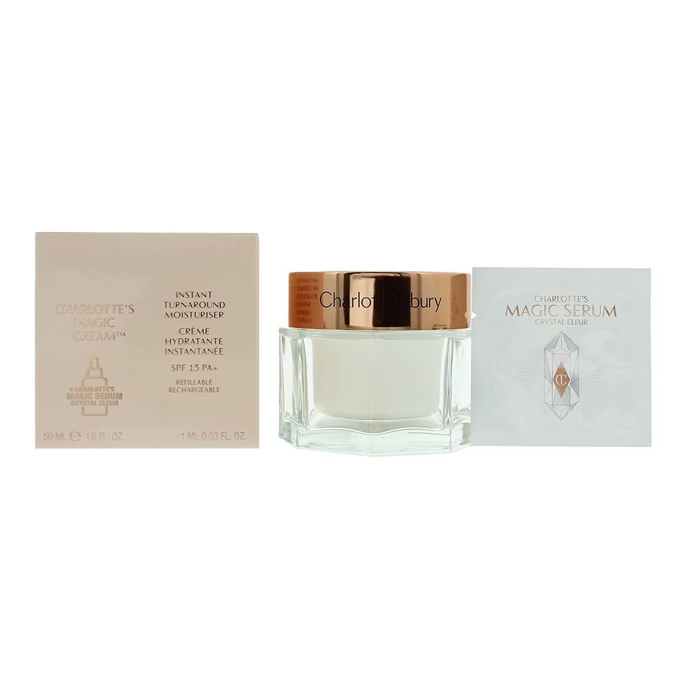 Charlotte&#39;s Magic Cream Instant Turnaround Moisturiser with SPF 15 Full Size 50mL 1.7 Fl Oz IMPORT