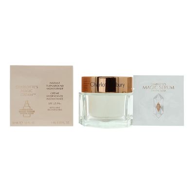 Charlotte&#39;s Magic Cream Instant Turnaround Moisturiser with SPF 15 Full Size 50mL 1.7 Fl Oz IMPORT