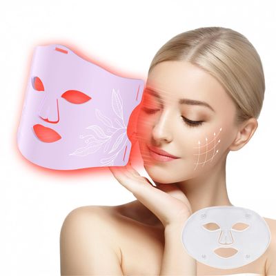 baiou LED Face Mask Light Therapy with Gel Ice Pack, 8-1 Colors Facial Skin Care Device, 260 LEDS with NIR for Anti Aging, Wrinkles