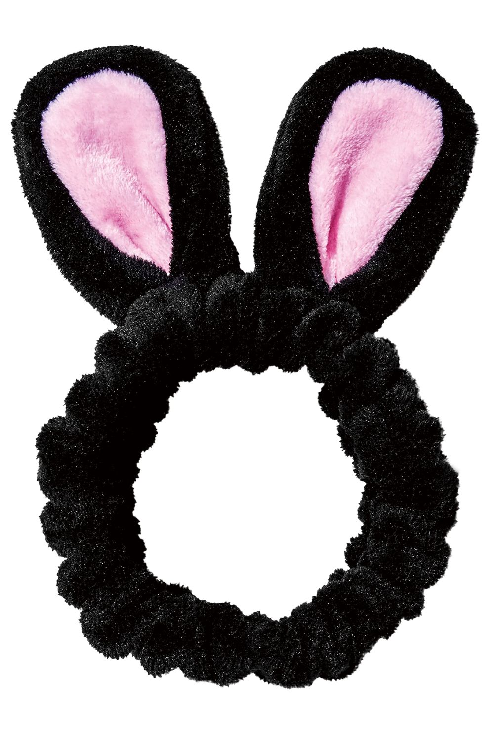 CHASIN&#39; RABBITS Spa Hair Styling Headband - Black Rabbit | Skincare Makeup Accessory for Face Washing (8.26&quot; x 5.5&quot;)