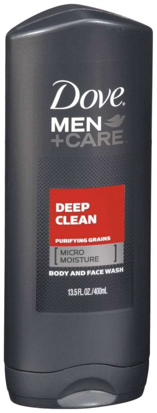 Dove Men+Care Body &amp; Face Wash, Deep Clean 13.50 oz (Packs of 6)