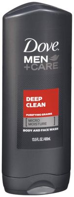 Dove Men+Care Body &amp; Face Wash, Deep Clean 13.50 oz (Packs of 6)