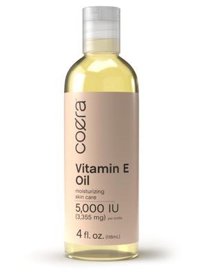 Coera Vitamin E Oil | 5,000 IU | 4 fl oz | Moisturizing &amp; Nourishing Skin Oil for Face, Hands, and Body | Free of Parabens, SLS, &amp; Fragrances