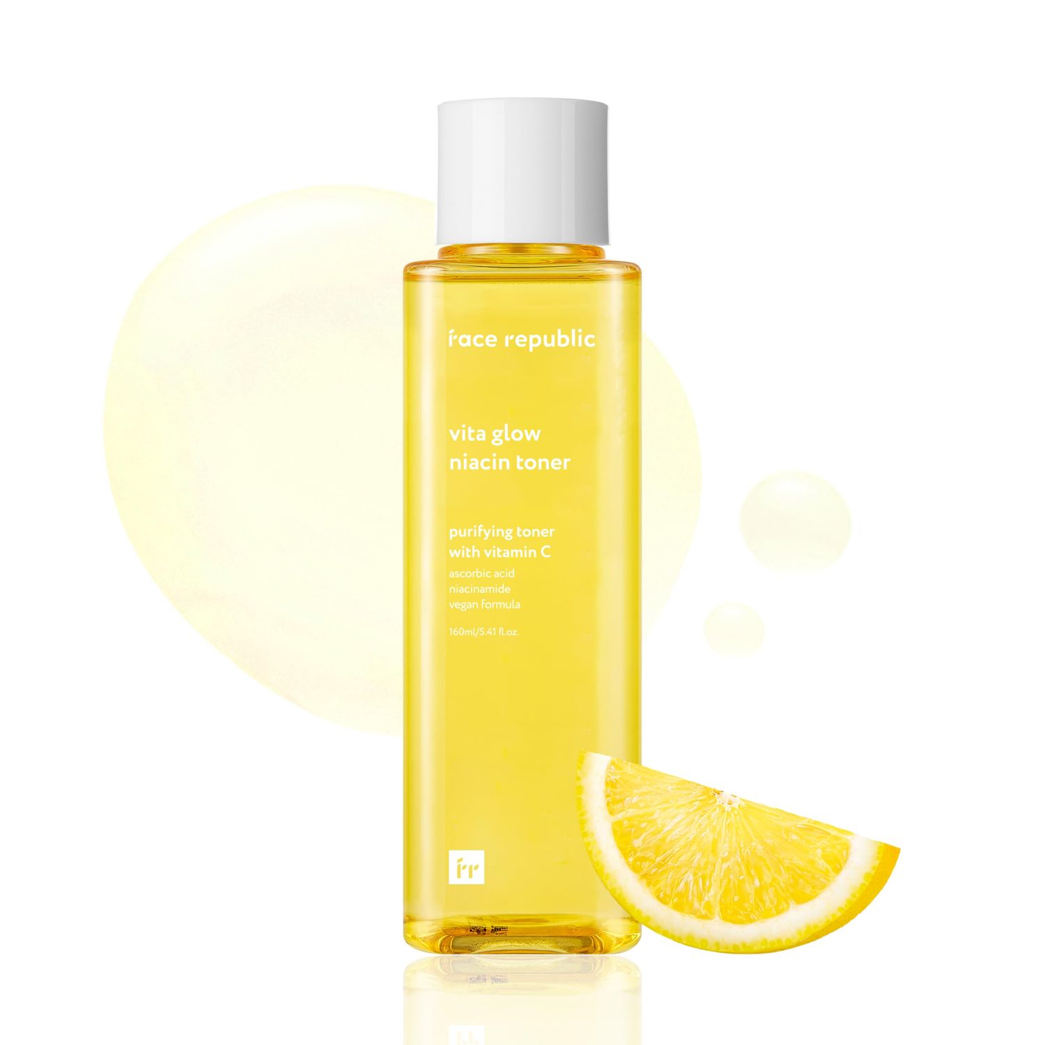 Face Republic Vita Glow Niacin Toner 160ml 5.41 fl oz | Vitamin Complex | Vitalizing &amp; Purifying | Radiant Glow for Dull Skin | 7 Hyaluronic Acids, Vitamin C, Niacinamide | Vegan Korean Skincare