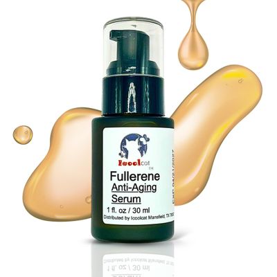 Fullerene Anti-Aging Serum, Reduces Wrinkles &amp; Fine Lines, Enhances Elasticity, Anti-Environmental Damage &amp; Hyaluronic Acid