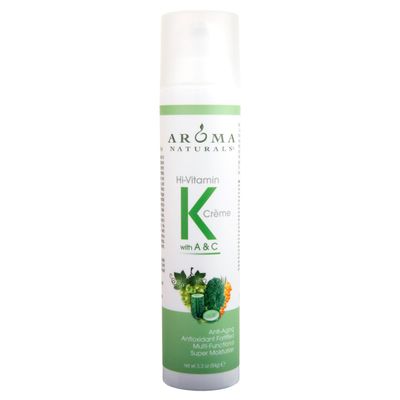 Aroma Naturals Vitamin K plus A and C Omega-X Moisturizing Vitamin Cream, 3.3 Ounce