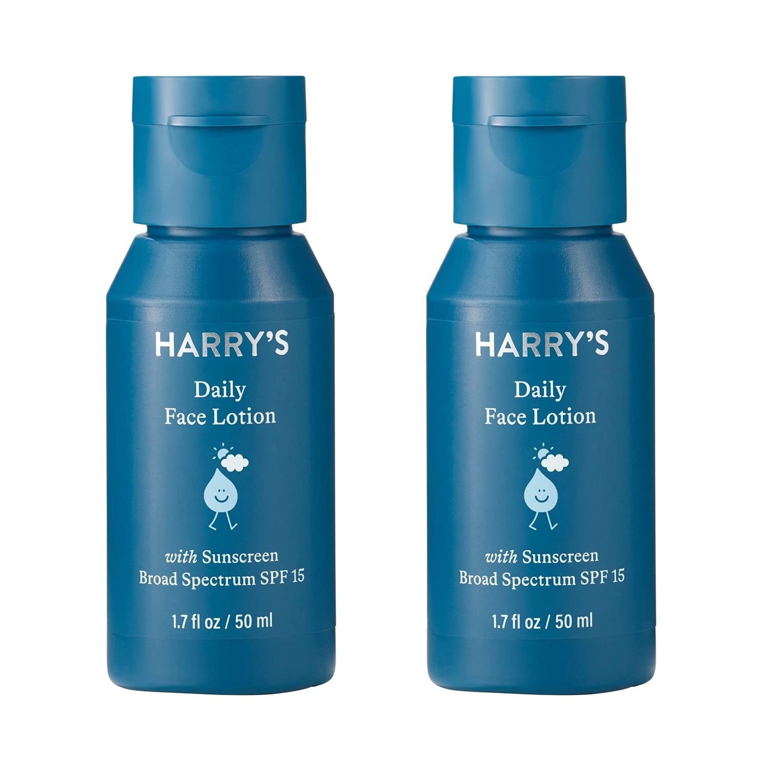Harry&#39;s Face Lotion - Face Moisturizer with SPF 15, 1.7 Fl Oz (Pack of 2)