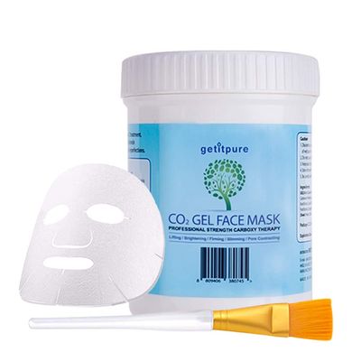 Getitpure Carboxy Co2 Gel Face &amp; Neck Mask Bulk Size, All Skin Type Deep Pore Cleansing Mask (20 Applications x 25 millilitre)