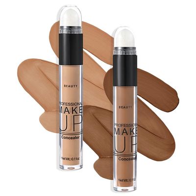1 Pack Liquid Foundation Cream for Face Makeup,Durable Full Coverage Matte Concealer Make Up,Oil Control &amp; Waterproof Base Primer -0.35 Fl.Oz (05+06#)
