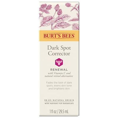 Burt&#39;s Bees Renewal Dark Spot Corrector With Natural Retinol Alternative and Vitamin C, Reduces Appearance of Dark Spots and Uneven Skin Tone, 98.6 Percent Natural Origin Skin Care, 1 fl. oz. Bottle
