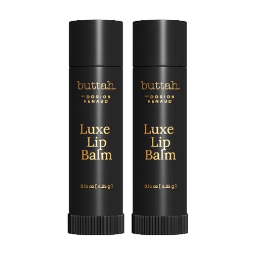 Buttah Skin by Dorion Renaud Luminating &amp; Nourishing Lip Balm .15oz [2 Pack] - Nourishing Lip Balm for Healthy Looking Lips - Shea Butter Lip Balm - Naturally Based Skin Care - Black-Owned Skincare