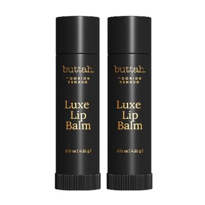 Buttah Skin by Dorion Renaud Luminating &amp; Nourishing Lip Balm .15oz [2 Pack] - Nourishing Lip Balm for Healthy Looking Lips - Shea Butter Lip Balm - Naturally Based Skin Care - Black-Owned Skincare