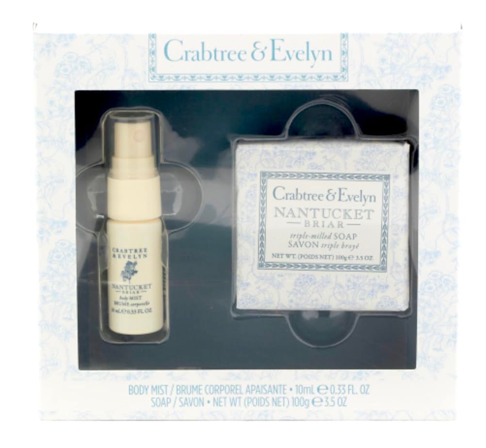 Crabtree &amp; Evelyn Nantucket Briar .33 oz BODY MIST &amp; 3.5 oz BAR SOAP Set