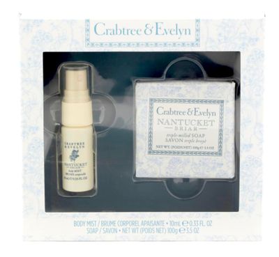 Crabtree &amp; Evelyn Nantucket Briar .33 oz BODY MIST &amp; 3.5 oz BAR SOAP Set