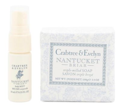 Crabtree &amp; Evelyn Nantucket Briar .33 oz BODY MIST &amp; 3.5 oz BAR SOAP Set
