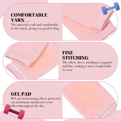 cobee Moisturizing Elbow Protector Sleeves for Women, Spa Lotion Elbow Protection Protectors Moisturizing Dry Cracked Skin Care