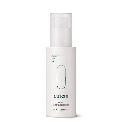 Cutem Daily Ampoule Essence (1.69fl oz) - Immediate Calming, Hydrating Serum. Sensitive Korean Skin Care. Peptides, Ceramide, Hyaluronic Acid.