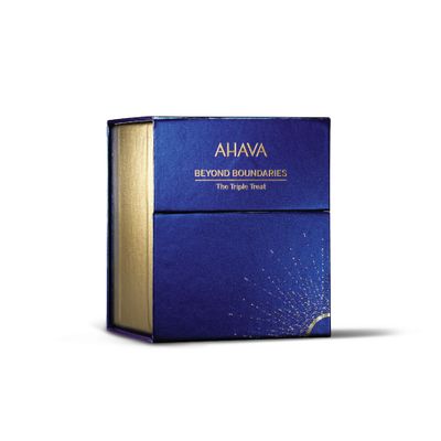 AHAVA The Triple Treat Gift Set - Includes Mineral Body Lotion, Mineral Hand Cream, Mineral Shower Gel 3 x 1.3 Fl.Oz &amp; Crystal Osmoter X6 Sample