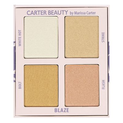 Carter Beauty Mini Highlighter Palette | Long Lasting Makeup | Shimmer &amp; Matte Shades (Blaze)