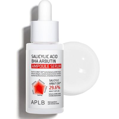 APLB Salicylic Acid BHA Arbutin Ampoule Serum | SALICYLIC ARBUT CEN 29.6% 1.35 FL.OZ/Korean Skincare, Acne &amp; Pore care, Long lasting moisturizing, Revitalize for gentle and improve skin texture