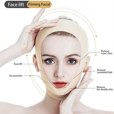 Facial Slimming Strap,Three Dimensional V Shaped Face Slimming Facial Slimming Mask Chin Strap Belt Eliminates Sagging Skin And Improves Contour double chin reducer