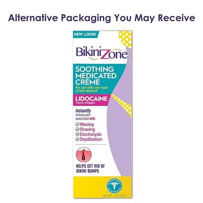 Bikini Zone Medicated After Shave Crme with Soothing Lidocaine, 1 Oz, 1 Pack