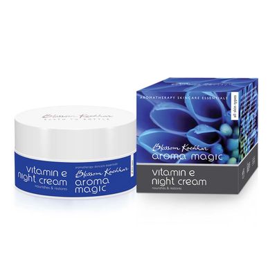 Aroma Magic Vitamin E Night Face Cream | Anti Aging Facial Moisturizer | Overnight Nourishing &amp; Restorative Cream | for Healthy &amp; Radiant Glow | 7.05 Oz (200g)