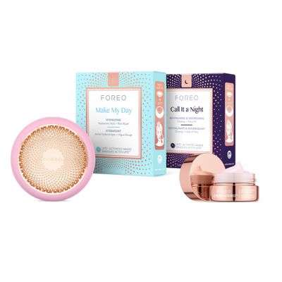 FOREO Hyper Hydra UFO 3 Bundle - Face Moisturiser Device + 14 UFO Activated Masks + Hydrating Night Mask,0.5 Oz - Thermo &amp; Cryo Treatmen - Skin Care