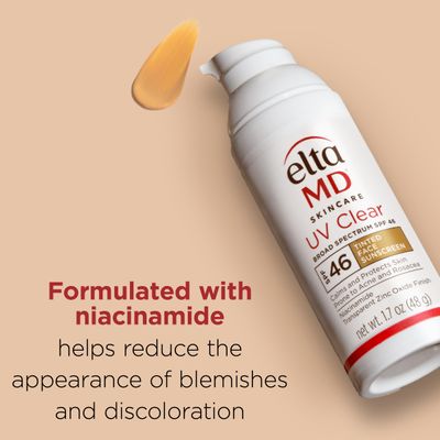 EltaMD UV Clear Tinted Sunscreen for Face - Deep Tinted SPF 46 with Zinc Oxide, Oil-Free, Dermatologist Recommended, 1.7 oz