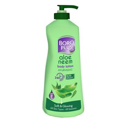 BOROPLUS Aloe Neem Body Lotion | Lightweight &amp; Non-Greasy Moisturizer for Very Dry Skin | 24-Hour Moisture Skin Care | Body and Hand Moisturizer for Hydrated Skin | 13.53 Fl Oz (400ml)
