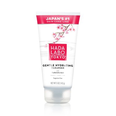 Hada Labo Tokyo Gentle Hydrating Foaming Facial Cleanser, Fragrance-Free Sensitive Skin Face Wash with Hyaluronic Acid and Conditioning Agents Soften Skin, Locks In Moisture, 5.0 Oz