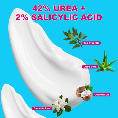 ENVISHA Urea Cream 42 Percent for Feet - 42% Urea Foot Cream with 2% Salicylic Acid - For Feet, Hands, Heels, Elbows, Nails &amp; Knees - 4 oz