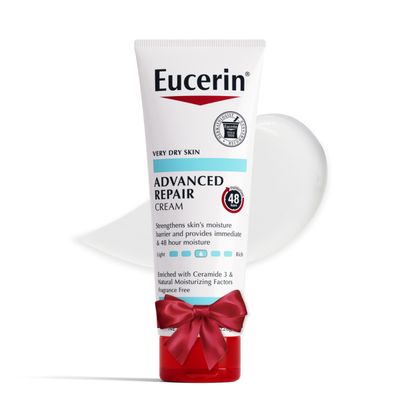 Eucerin Advanced Repair Body Cream for Very Dry Skin, Fragrance Free Daily Body Moisturizer, 8 Oz Tube