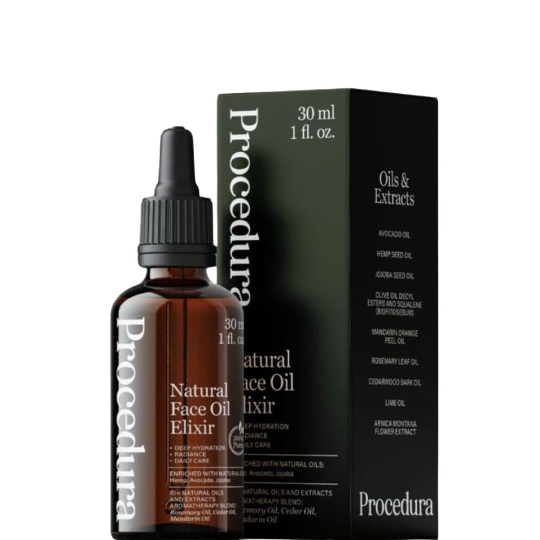 Face Oil Skin Care, Face Moisturizer for Dry &amp; Sensitive Skin- Anti Aging, 100% Pure with squalene and 10 Precious Oils, Hemp Seed Oil, Avocado Oil, Arnika Oil, Jojoba Oil-1fl oz